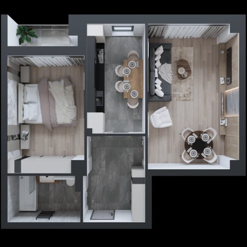 2 camere,  decomandat,  55 mp, de vanzare apartament nou in zona CUG,  (Vama Tehnopolis) 152238